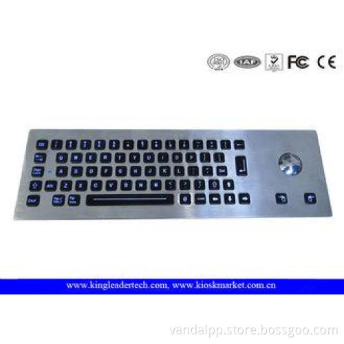 Robust IP65 Illuminated Metal Keyboard Customizable With Tr
